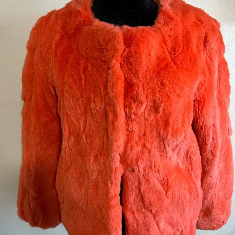 Vibrant Orange Rabbit Jacket - Picture 1 of 4